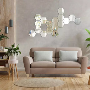 Espelhos Hexagonais para Decorar