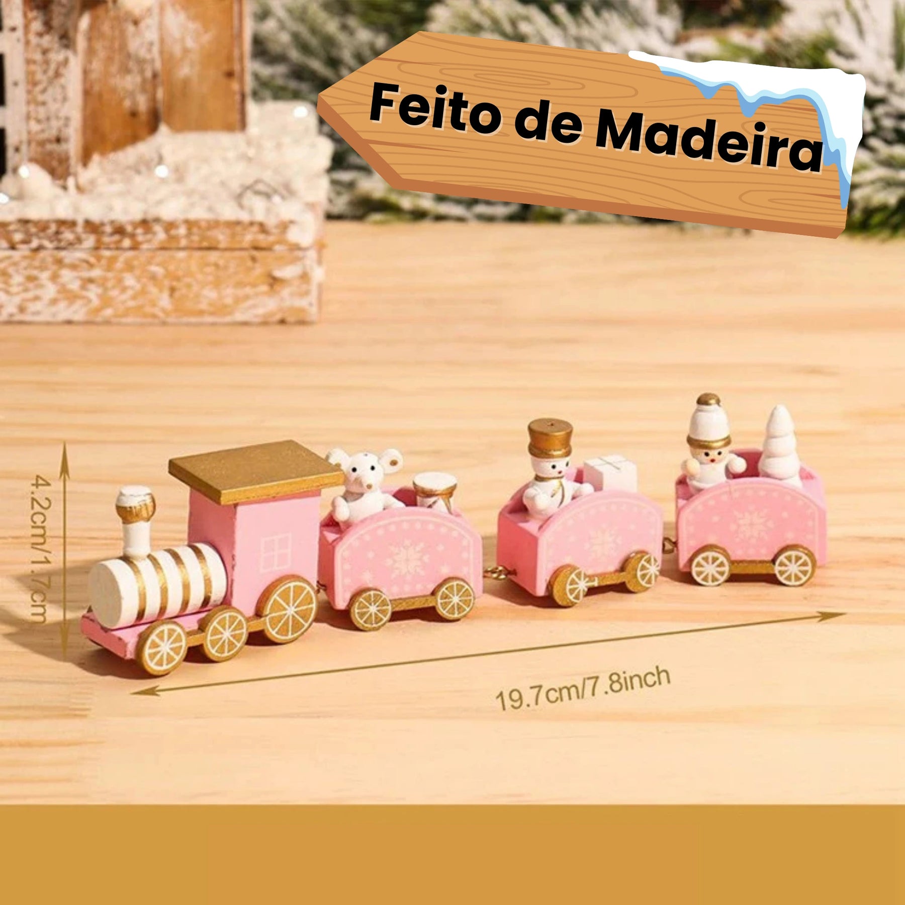 Trenzinho Natalino de Madeira