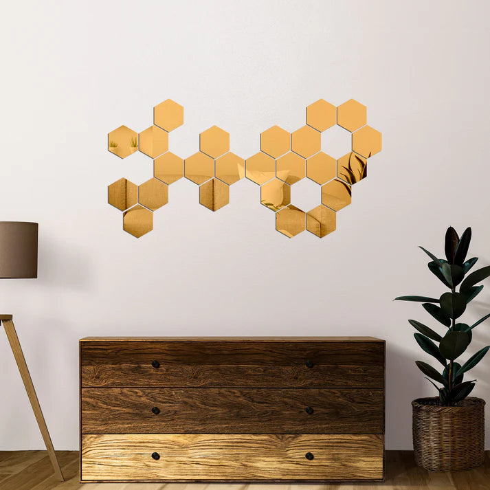 Espelhos Hexagonais para Decorar