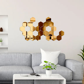 Espelhos Hexagonais para Decorar