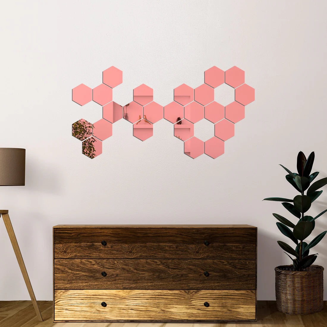 Espelhos Hexagonais para Decorar