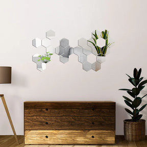 Espelhos Hexagonais para Decorar