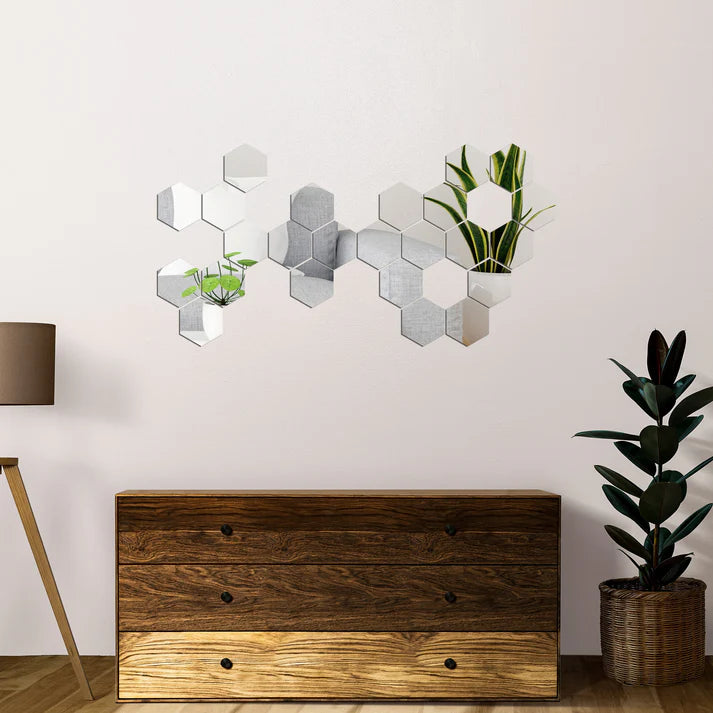 Espelhos Hexagonais para Decorar